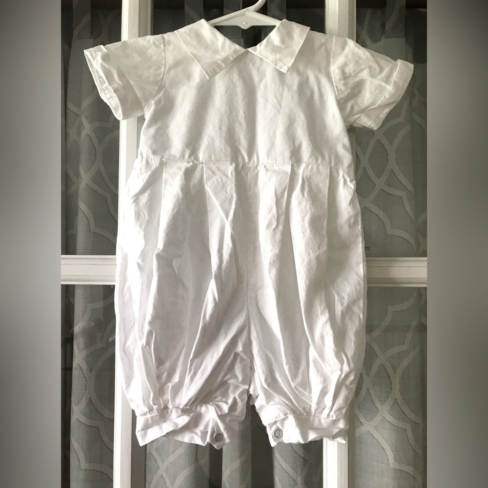 Sweá Pea & Lilli white 6-12 months boy baptismal outfit in VGUC
